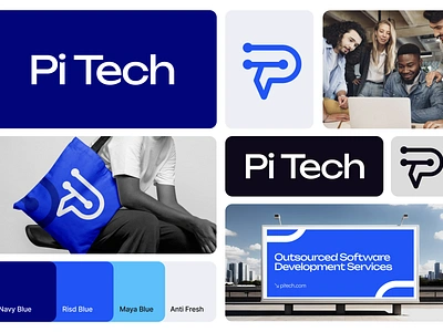 Pi Tech - Brand Identity Design aero brand design brand identity branding branding design design graphic design logo logo mark logo type logodesign minimal rebrand saas startup tech logo