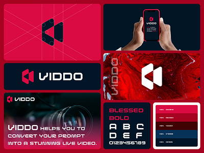 Viddo Ai Video Generator Logo Design ai video generator logo aiartlogo aipoweredlogo brand book brand guideline brand identity branding creative design creative logo custom logo design innovative logo logo logoinspiration modern logo ogoconcepts professional branding tech logo