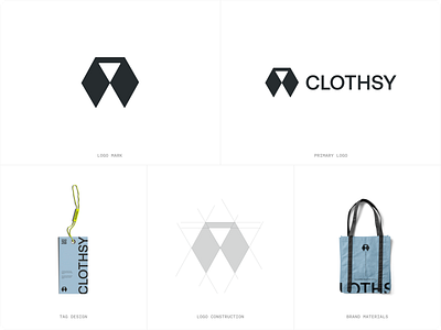 Clothing Brand Identity brand brand identity branding clothing construction identity logo design logodesign logotype marketing mockup monogram simple symbol