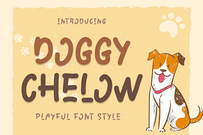 Doggy Chelow animal beautiful birthday branding cartoon comic cute design display font font design funny graphic design handwritten illustration logo