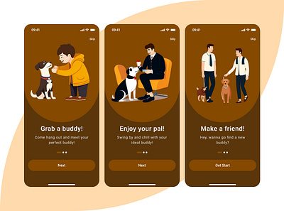 Mobile App Onboarding Screen app illustration mobile app design modern design onboarding ui uiix ux design