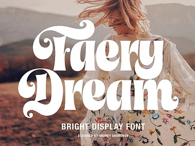 Faery Dream Display alternates black bold bright clean font curly decorative display font faery dream display font happy hippie multilingual open type positive serif typeface