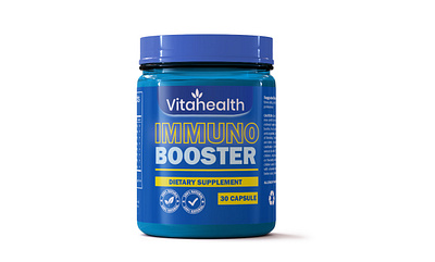 Immuno Booster Supplement label immuno booster label label design packaging supplement vitamin vitamin design