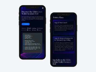 Pnl Scanner | Mobile view bot branding design pnlscanner solana trading ui visual design wealth4us