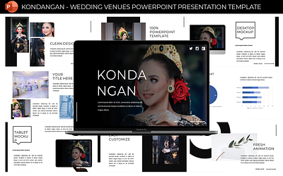 Kondangan - Wedding Venues Presentation Template bouquet bridal invitation love luxury party powerpoint presentation venues wedding