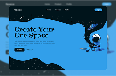 Space landing page ui 🚀 ui