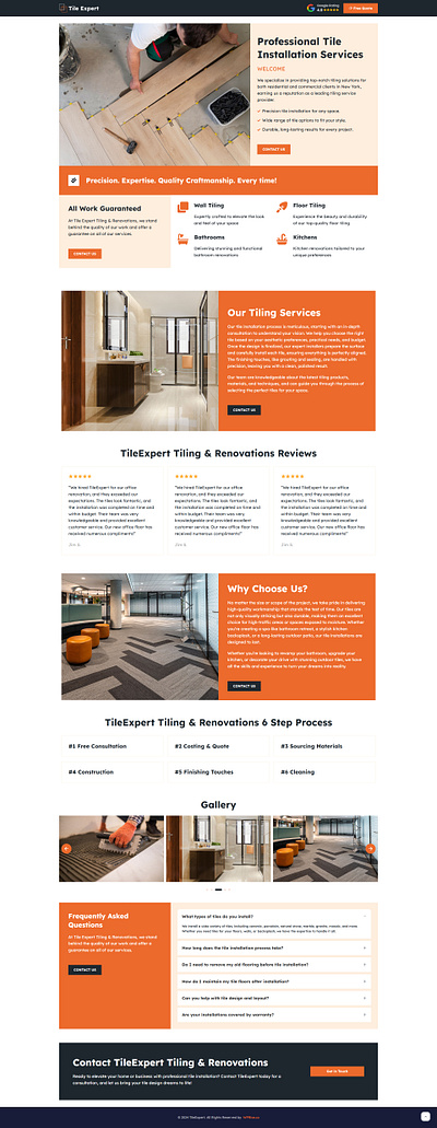 TileExpert – Floor Tiles Installer Landing Page floor tile floor tiles flooring landing page flooring service flooring website tiles landing page