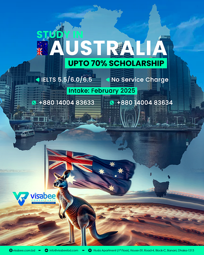 Study in Australia Ads admission advertising ai conceptual ads creative ads facebook ads graphic design photoshop social media design student consultant ads