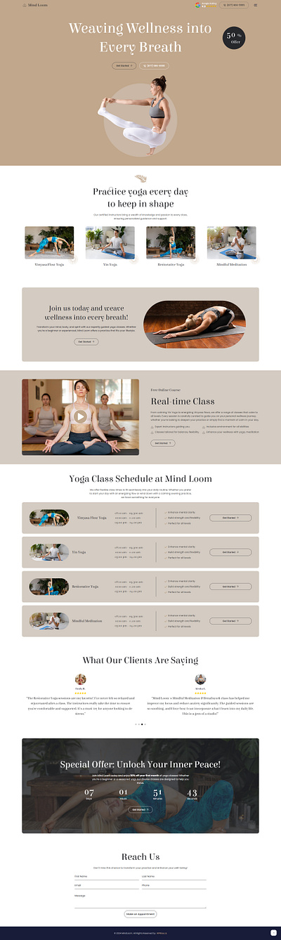 MindLoom – Yoga Wellness Services Lead Generation Landing Page yoga yoga homepage yoga landing page yoga studio yoga studio website yoga web design yoga web template yoga website yoga website design yoga website inspiration yoga website template