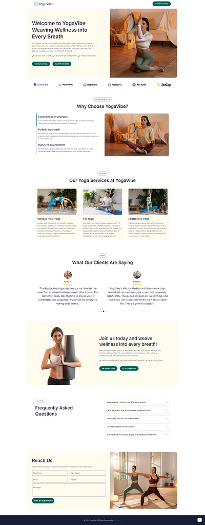 YogaVibe – Yoga Wellness Services Lead Generation Landing Page yoga yoga homepage yoga landing page yoga studio yoga studio website yoga web design yoga web template yoga website yoga website design yoga website inspiration yoga website template