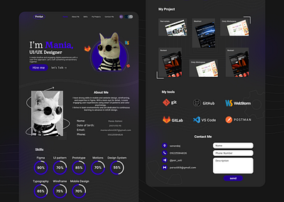 Personal Portfolio Landing Page Website ui