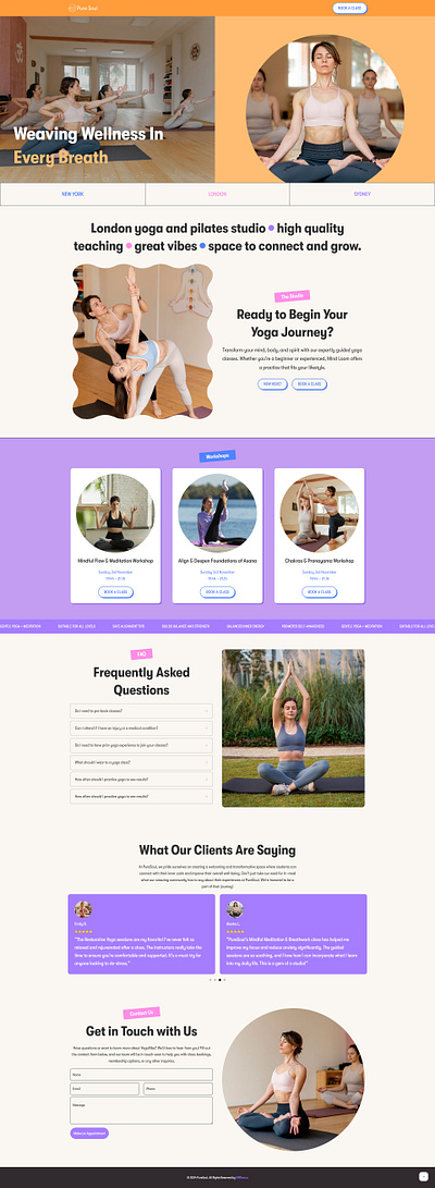 PureSoul – Yoga Wellness Services Lead Generation Landing Page yoga yoga homepage yoga landing page yoga studio yoga studio website yoga web design yoga web template yoga website yoga website design yoga website inspiration yoga website template