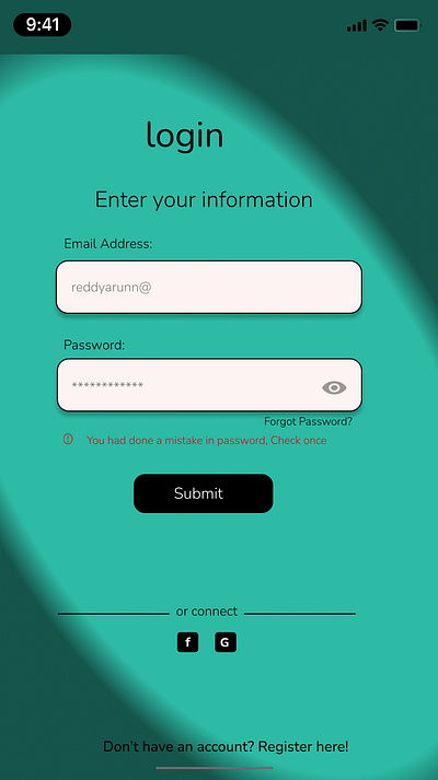 Login Page app branding button design forms logo ui ux