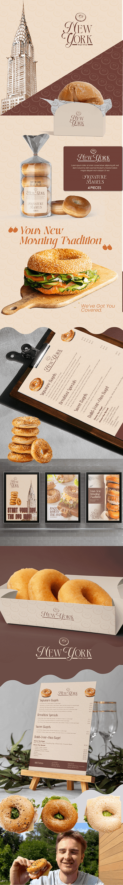 new york bagels branding graphic design logo