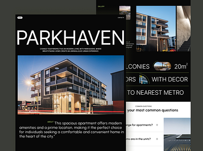 PARKHAVEN | Website apartments award winning citizenship city decor home living location metro new zealand park rent ui web