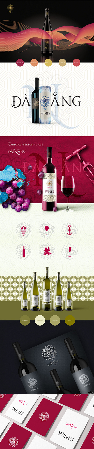 Danang Wine Branding wine branding wine brochure wine catalog wine logo wine packaging