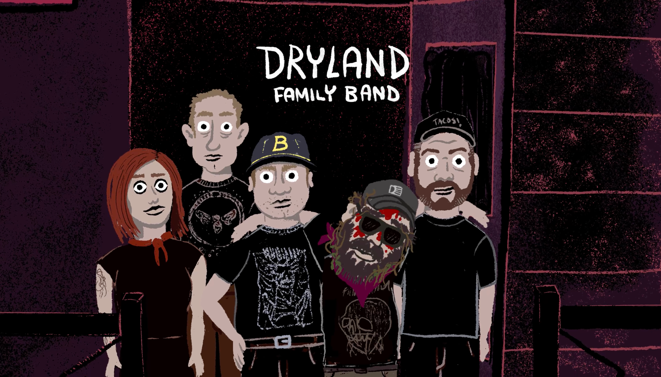 Animated Credit Sequence 2d animation animation bellingham cartoon cell animation character design credit sequence explosion grunge heavy metal horror illustration mograph monster motion graphics music video pacific northwest punk rock title sequence walk cycle