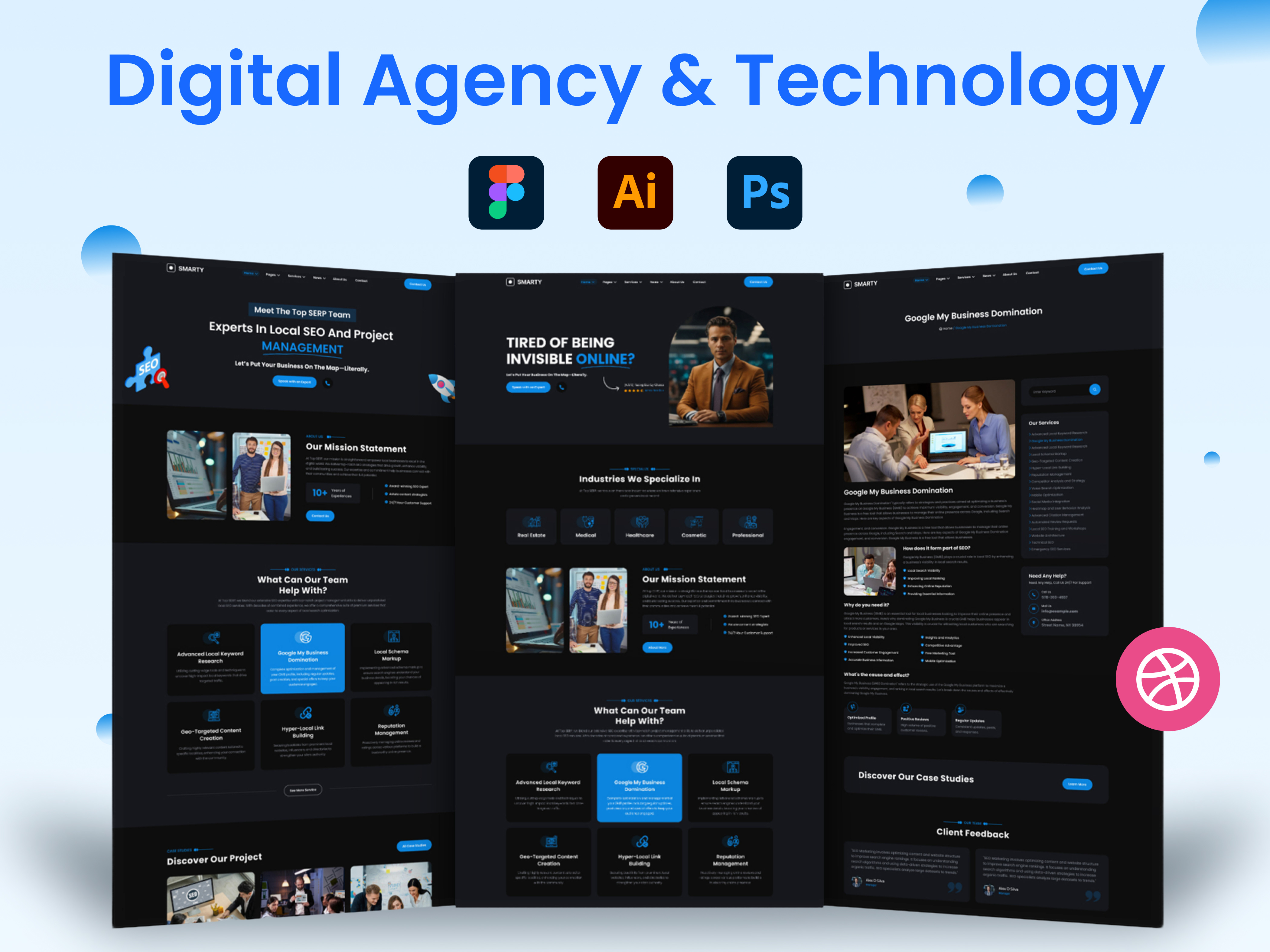 Digital Agency & Technology digital agency figma product design technology ui ux website design