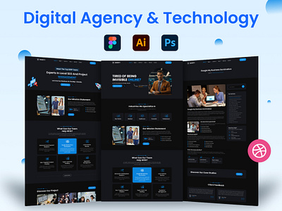 Digital Agency & Technology digital agency figma product design technology ui ux website design