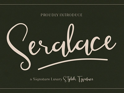 Seralace - Luxury Signature Handwritten | Free Font beautiful font branding design elegant font font design graphic design illustration logo luxury modern signature stylish typeface typography typography design ui wedding font