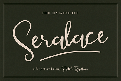 Seralace - Luxury Signature Handwritten | Free Font beautiful font branding design elegant font font design graphic design illustration logo luxury modern signature stylish typeface typography typography design ui wedding font