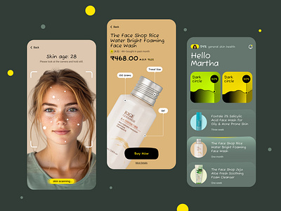 Skin Care App Concept app ar beauty care cream design health skin skin care skin care app concept ui ux vr