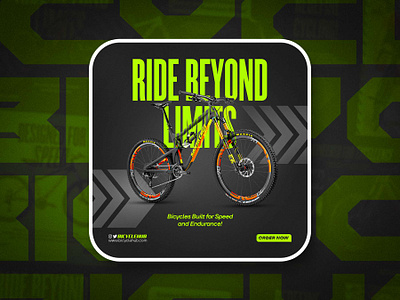 Modern & Clean Social Media Designs - Bicycle Brand 3d animation graphic design logo modern bike social media posters motion graphics ui