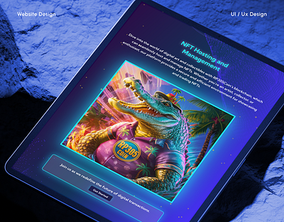 RP305 | Meme Coin Crypto Website animal illustration blockchain character illustration crocodile design crypto token fintech meme coin meme culture uiux design web design