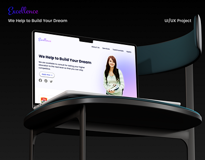 Excellence : We help to build your academic dream (UI/UX) agency landing page college college landing page college website consultancy design ed tech landing page design school ui ui design uiux design user interface ux