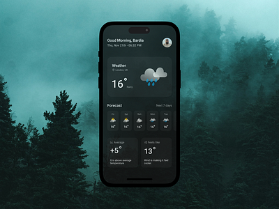 Weather App - UI Design app app design app ui app weather clean ui design forecast forecast design forecast ui forecast weather product product design ui ui design ux weather weather app weather forecast weather ui web