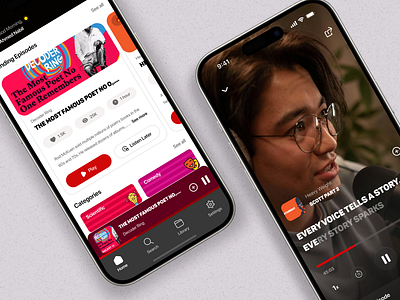 Podcast App design podcast shot ui ux