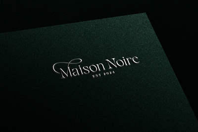 Maison Noire Restaurant Branding brand branding design graphic design identity logo logos restaurant restaurant brand restaurant mockup simple