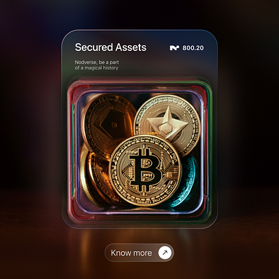 Crypto UI Card app design ui ux web design