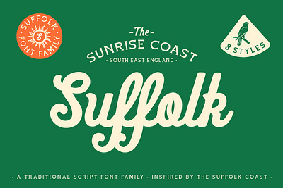 Suffolk Font Family branding contemporary font natural font packaging label retro retro font rustic rustic font script script font script font bundle script fonts modern suffolk suffolk coast suffolk font family traditional script vintage font vintage logo