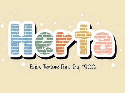 Herta Texture Font architecture army art deco bold brick decorative display friendly gothic graffiti herta herta texture font lettering quirky retro sand serif symbols vintage wall y2k