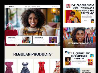 E-commerce Website Landing Page Design app bento ui ecommerce fashion landing page latest ui modern modern design new design popular design shihab ui ux web design website