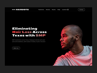 Hairdots - Scalp Micropigmentation Clinic animation design typography web design