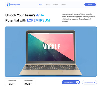 Project Management website agile branding design figma graphic design hero section illustration landing page logo onboarding project management ui ux vector