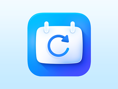 Spaced Repetition App Icon android icon app icon app icon design badge calendar date flat icon design ios icon iphone iphone icon macos macos icon refresh rotation schedule spaced repetition time ui vibrant