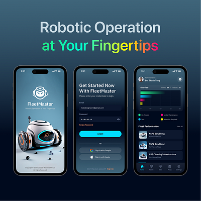 Robot Control - Fleet Master app branding graphic design ui ux