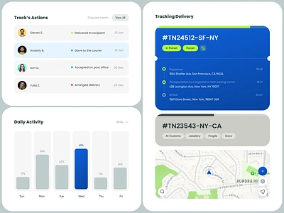 Tracking Delivery Web UI cargo dashboard delivery service design interface logistic logistic app parcel shipment shipping tracking delivery ui elements web web ui website website design