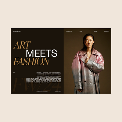 Maison Étoile – Hero Section art direction clean design fashion fashiondesigner hero minimal typography ui uidesign ux uxdesign web website