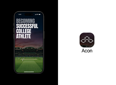 Mobile app for college athletes and college sports app logo athletes logo mobile app