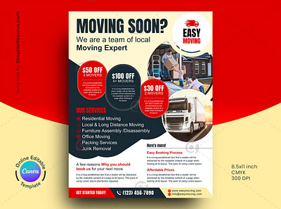 Expert Moving Online Editable Canva Flyer Template canva flyer templates flyer design flyer design canva templates flyer for local movers flyer templates local moving flyer moving company flyer moving company flyer canva