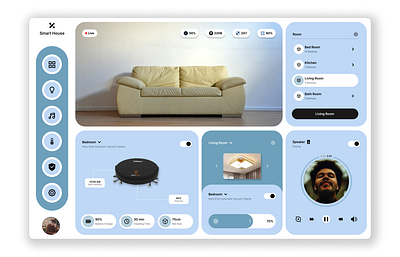 Smart House : Landing Page landing page music app smart house ui ui design ux webpage