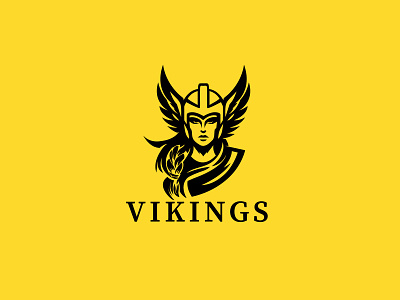 Vikings Logo agency alcon logo america armor branding company flight freedom graphic design outdoor soldier ui ux vector viking logo vikings wing wing logo wings woman