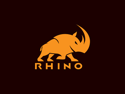 Rhino Logo agency alcon logo america company flight freedom graphic design outdoor rhino rhino horn rhino logo strength strong ui ux vector vector logo wild zoo