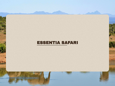 Essentia Safari - Web Design for Travel Agency animation branding typography ui ux webdesign webdevelopment