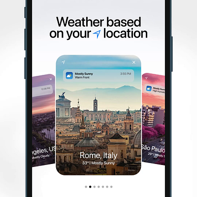 Weather Card Animation after effects animation apple carousel city motion design ui weather