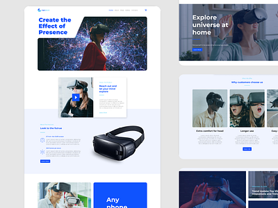 VR - Landing page VR appdesign designsystem designthinking designworkflow frontenddesign interactiondesign mobileappdesign productdesign prototyping uidesign uiuxdesign userexperience userinterface uxdesign uxresearch uxstrategy uxuicommunity webappdesign webdesign wireframe